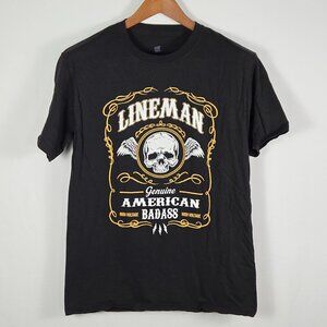 Hanes Lineman Graphic Tee Black Size M